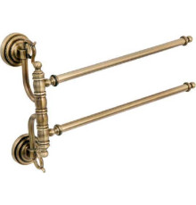 Полотенцедержатель двойной подвесной Boheme Medici 39х10х39 см бронза 10616