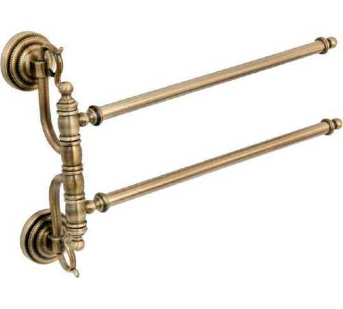 Полотенцедержатель двойной подвесной Boheme Medici 39х10х39 см бронза 10616