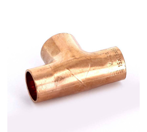 Тройник медный под пайку Viega 15х18х15 мм 103200