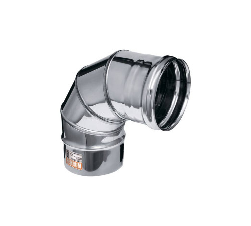Колено дымохода 4-секционное 90° Ferrum AISI 430 0.5 мм 125 мм Af2205