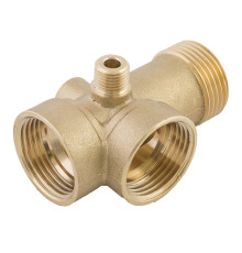 Штуцер 5-ходовой ДЖИЛЕКС R5V латунный удлиненный 9001