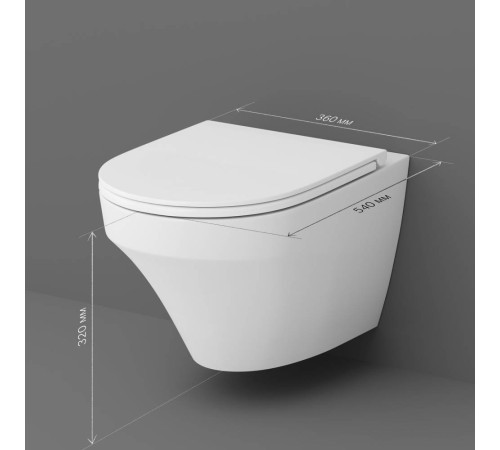 Унитаз подвесной AM.PM Inspire V2.0 безободковый FlashClean без сиденья C501700WH