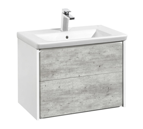 Тумба под раковину Roca Ronda 700 мм бетон/белый матовый ZRU9303003