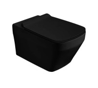 Унитаз подвесной SIMAS Baden Baden безободковый 56х36 см черный матовый F85/BB18nero matt