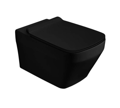 Унитаз подвесной SIMAS Baden Baden безободковый 56х36 см черный матовый F85/BB18nero matt