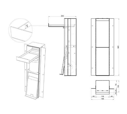 Держатель для туалетной бумаги Antonio Lupi Sesamo встраиваемый SESAMO5