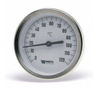 Термометр биметаллический Watts F+R801 OR 0-120 °C 100 мм гильза 75 мм 1/2 10006071