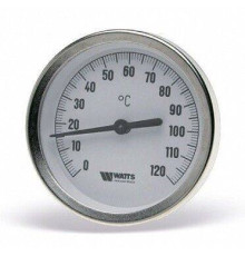 Термометр биметаллический Watts F+R801 OR 0-120 °C 100 мм гильза 75 мм 1/2 10006071