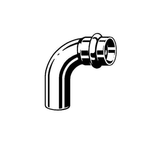 Отвод Viega Profipress 90° 35 мм медь 291693