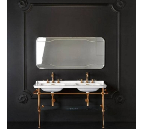 Консоль напольная с раковиной Kerasan Waldorf 150х55 см на 1 отв. бронза 4143K1bi/cr / 9195K3br / 811393br