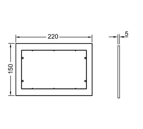 Дистанционная рамка TECE TECEnow хром глянцевый 9240411