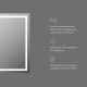 Зеркало настенное AM.PM Gem с контурной LED-подсветкой 60 см M91AMOX0601WG