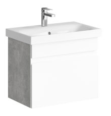 Тумба под умывальник подвесная Aqwella Smart 600х510х380 мм бетон светлый SRT0106BS