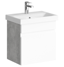 Тумба под умывальник подвесная Aqwella Smart 500х510х350 мм бетон светлый SRT0105BS