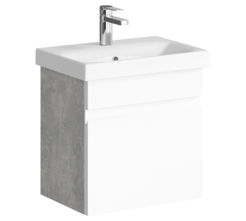 Тумба под умывальник подвесная Aqwella Smart 500х510х350 мм бетон светлый SRT0105BS