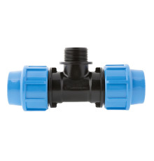 Тройник переходный компрессионный ПНД Джилекс 32 мм х 1 НР х 32 мм 9440