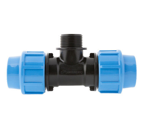 Тройник переходный компрессионный ПНД Джилекс 32 мм х 1 НР х 32 мм 9440