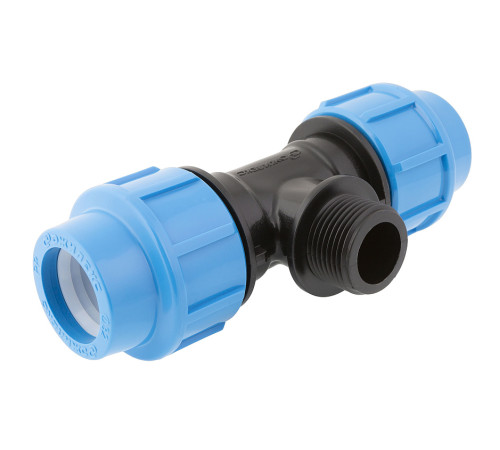 Тройник переходный компрессионный ПНД Джилекс 32 мм х 1 НР х 32 мм 9440