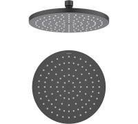 Верхний душ круглый Aquanet 220x12 мм матовый черный AQ2086MB