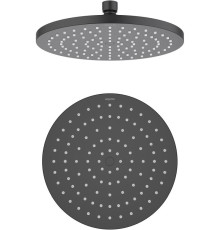 Верхний душ круглый Aquanet 220x12 мм матовый черный AQ2086MB