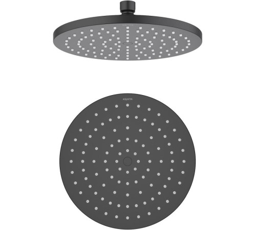 Верхний душ круглый Aquanet 220x12 мм матовый черный AQ2086MB