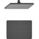 Верхний душ прямоугольный Aquanet 260x188x68 мм матовый черный AQ2087MB
