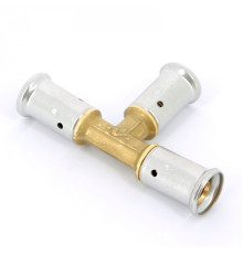 Тройник равнопроходный пресс HENCO латунь 26x26x26 мм 9P-262626