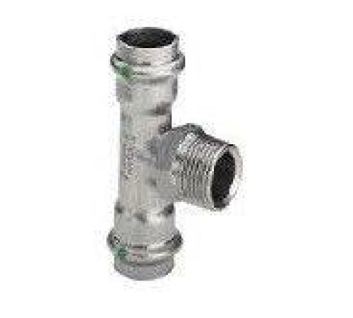 Тройник из нержавеющей стали Viega Sanpress Inox 35x3/4x35 мм 446000