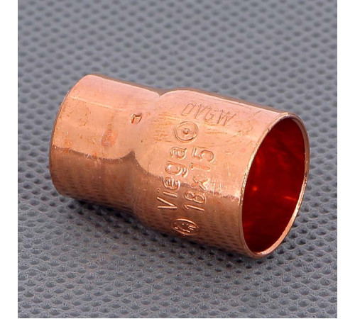 Муфта редукционная медная Viega 18х15 мм пайка 101176