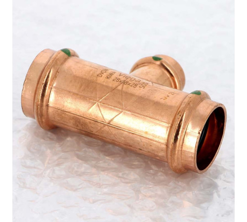 Тройник пресс медный Viega Profipress 28x18x28 мм 315023