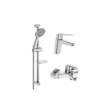 Набор смесителей 3 в 1 VitrA Solid S (для раковины, для ванны, душевой гарнитур) A42242EXP