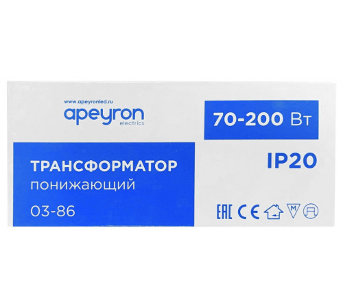 Трансформатор с проводом Apeyron Electrics 03-86