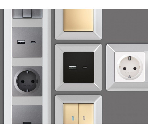Рамка на 5 постов Ambrella Volt Line AF110405