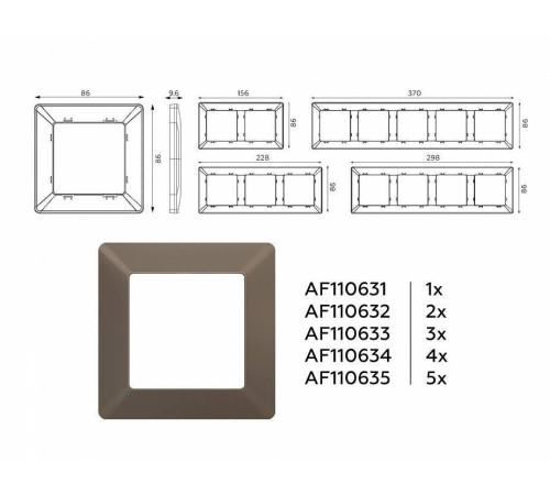 Рамка на 1 пост Ambrella Volt Line AF110631