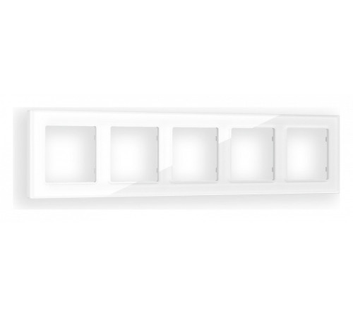 Рамка на 5 постов Ambrella Volt Platos Стекло органическое AF330105