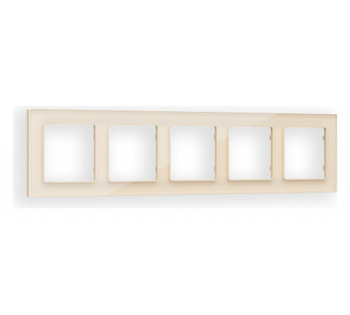 Рамка на 5 постов Ambrella Volt Platos Стекло органическое AF330305