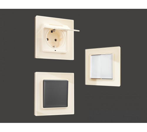 Рамка на 5 постов Ambrella Volt Platos Стекло органическое AF330305