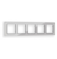 Рамка на 5 постов Ambrella Volt Platos Стекло органическое AF330405
