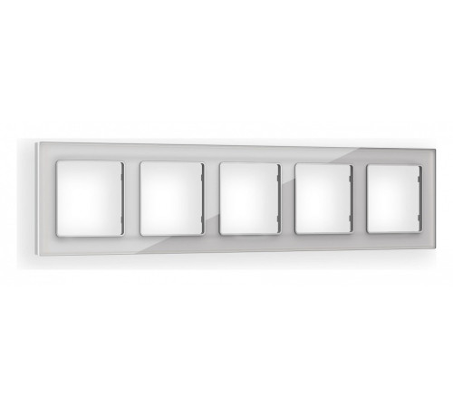 Рамка на 5 постов Ambrella Volt Platos Стекло органическое AF330405