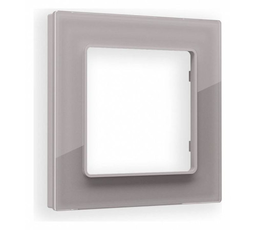 Рамка на 1 пост Ambrella Volt Platos Стекло органическое AF330501