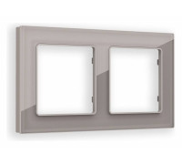 Рамка на 2 поста Ambrella Volt Platos Стекло органическое AF330502