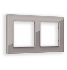 Рамка на 2 поста Ambrella Volt Platos Стекло органическое AF330502