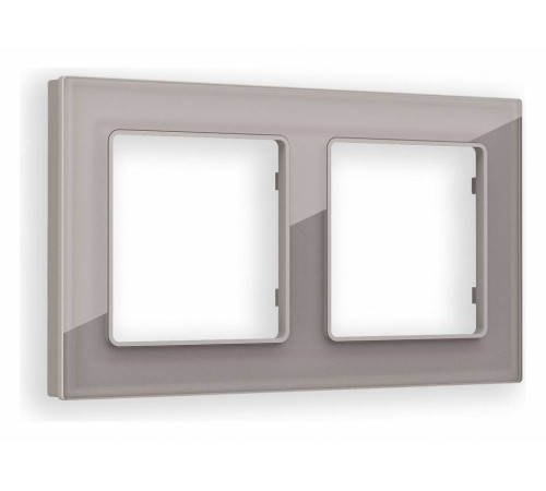 Рамка на 2 поста Ambrella Volt Platos Стекло органическое AF330502