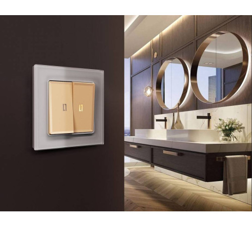 Рамка на 3 поста Ambrella Volt Platos Стекло органическое AF330503