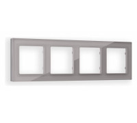 Рамка на 4 поста Ambrella Volt Platos Стекло органическое AF330504