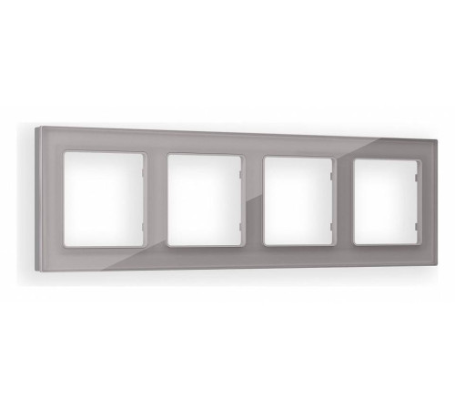 Рамка на 4 поста Ambrella Volt Platos Стекло органическое AF330504