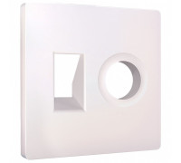 Накладка для ТВ-розетки и RJ-11 или RJ-45 Ambrella Volt ALFA AP2125