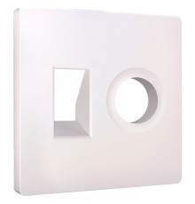 Накладка для ТВ-розетки и RJ-11 или RJ-45 Ambrella Volt ALFA AP2125