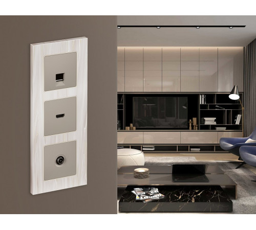 Накладка для ТВ-розетки Ambrella Volt Quant AP3730