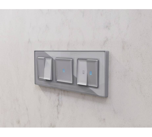 Клавиши для выключателя двухклавишного c подсветкой Ambrella Volt Quant AP5040